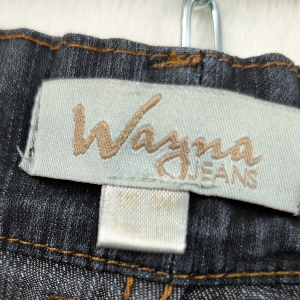 VTG Wanya Jeans Women's 28x33 Black Faded Slim Low Rise Bootcut Embroidered Y2K - Picture 4 of 12